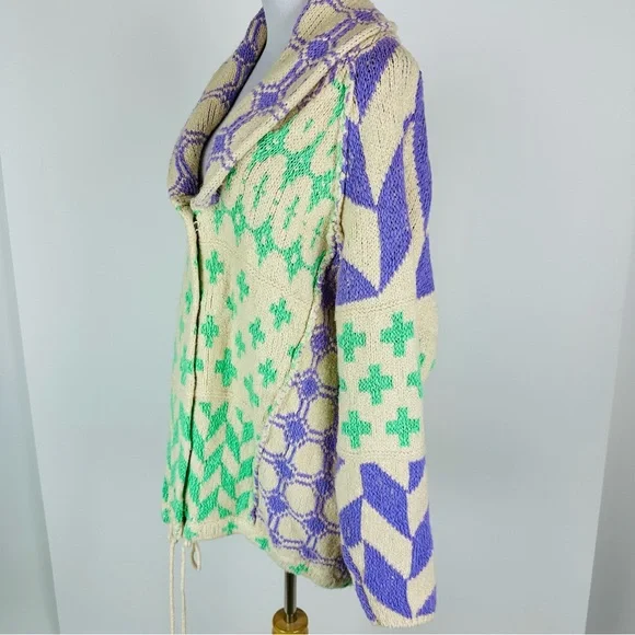 Free People Bright & Optimistic Oversized Cardigan Sweater Size Small - Picture 9 of 16